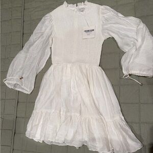 Selfie Leslie White Long Sleeve Dress